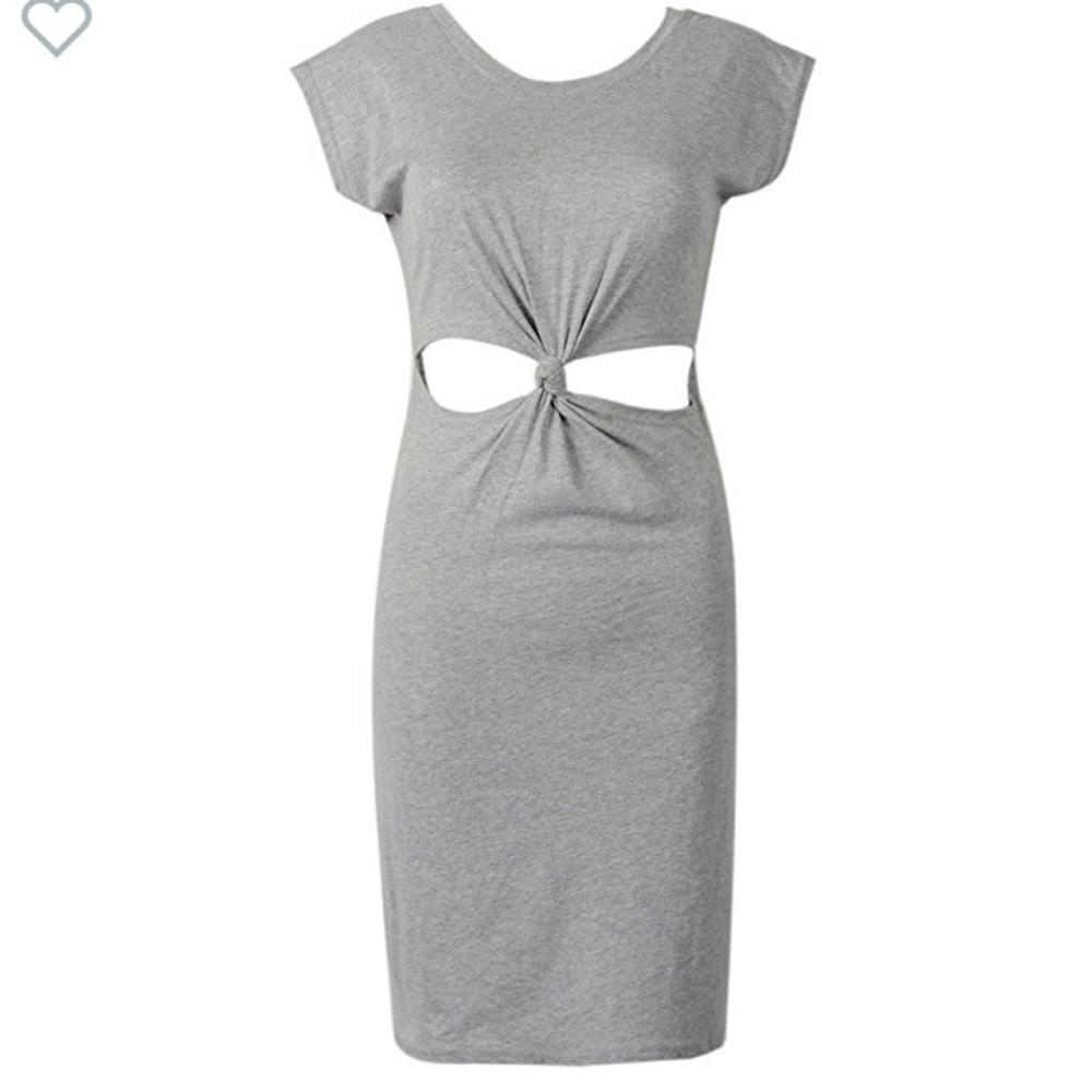 Cutout grey dress